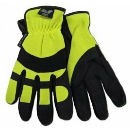 MAJESTIC GLOVE 2136hy Lg Hi-Vis Yel Syn.Palm Glove-Armor Skin SP-MOW300220